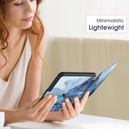 Image of Fintie Case for 7 inch All-New Kindle Paperwhite (12th Generation, 2024) and Kindle Colorsoft Signature Edition - Slim Lightweight Shell PU Leather Protective Cover with Auto Sleep /Wake, Ocean Marble