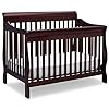 Delta children canton 4 in 1 convertible crib easy to assemble espresso cherry  urban country home decor