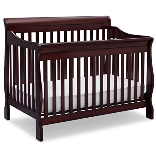Delta Children Canton 4-in-1 Convertible Crib – Easy to Assemble, Espresso Cherry