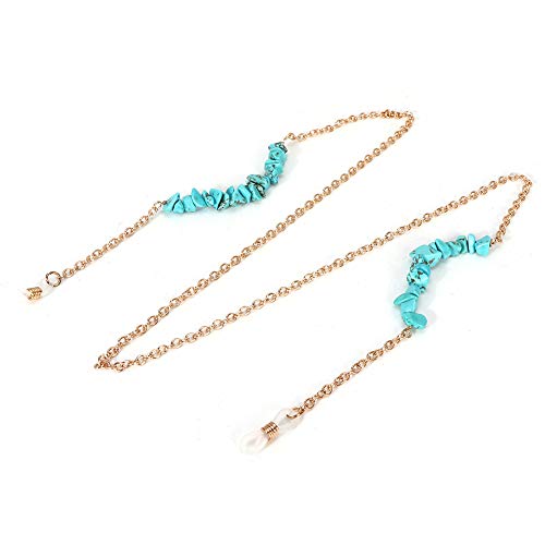 AYNEFY Fashionable Eyeglasses Chain Trendy Jewelry Slip Strap with Natural Stone Decoration for Glasses Sunglasses Reading Glasses Fashionable Eyeglasses Chain Alloy Anti Jewelry