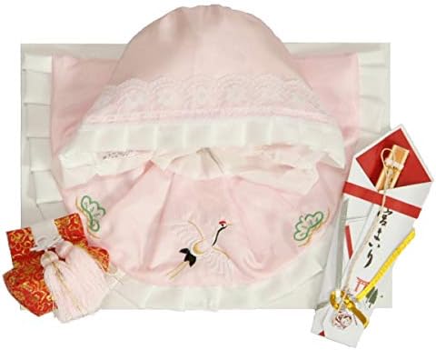 Amazon Co Jp お宮参り着物用 フードセット ピンク 白トリミング お宮参り３点セット 女の子向き 日本製 服 ファッション小物