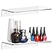 12 Inch Contemporary Clear Acrylic Floating Shelf / Wall Mounted Display Organizer, Set of 2