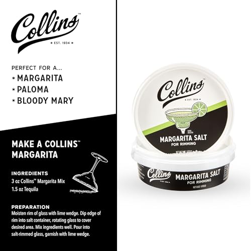 image for Collins Chicago White Margarita Salt Rimmer for Cocktails, Glass Rimmi