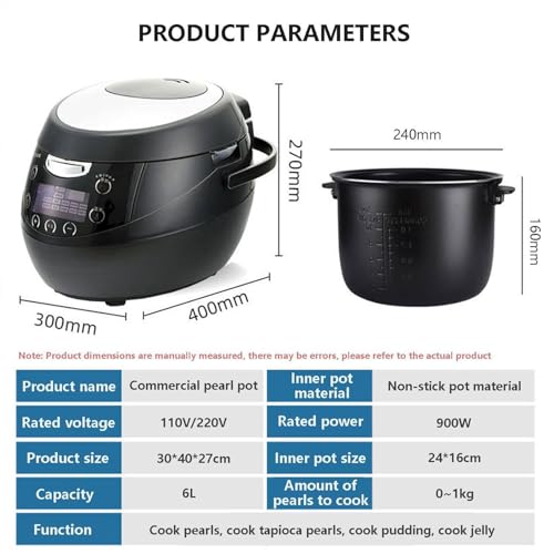 Cuiseur de perles 6L pour bubble tea avec panneau intelligent blanc - 8