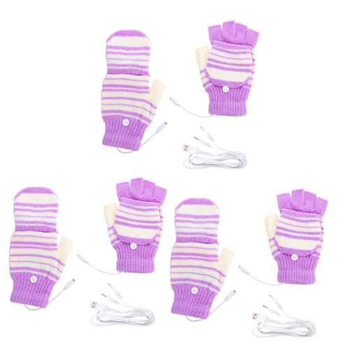 Mitaines chauffantes USB hiver à doigts avec couverture pour homme femme