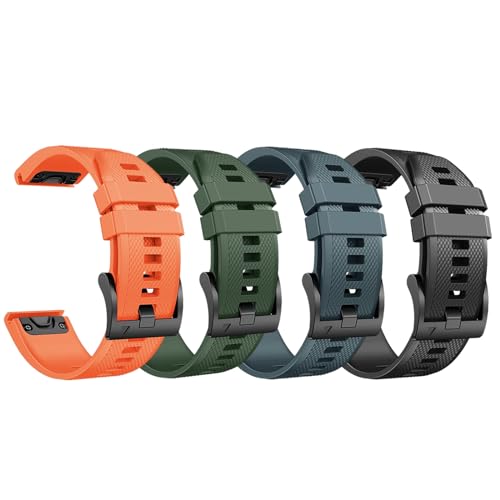 ANCOOL for Fenix 5/Fenix 6/Fenix 7 Band 22mm Silicone Watch Band for Fenix 8 Fenix E 47mm/Fenix 5 Plus/Fenix 6 Pro/Fenix 7 Pro/Forerunner 935(4 colors)
