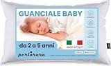 PERLARARA - Cuscino Bambino da 2 a 5 Anni Morbido in Cotone 40x60 cm