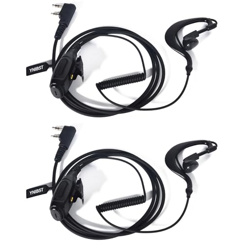 Pinganillo para Walkie Talkie compatible con Baofeng Kenwood UV-5R auricular tipo G con micro PTT