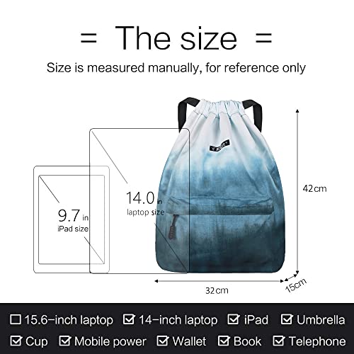 Risefit Waterproof Drawstring Bag, Drawstring Backpack, Gym Bag Sackpack Sports Backpack For Women Men #TOP5