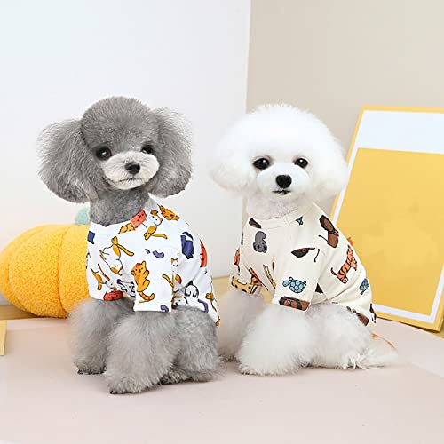 Jdefeg Pet Clothes Hangers Pet Shirt Comfortable Fashion Breathable Animal Print Dog Cat Thin Clothing Pet Clothes For Large Dogs Female(F) #TOP3