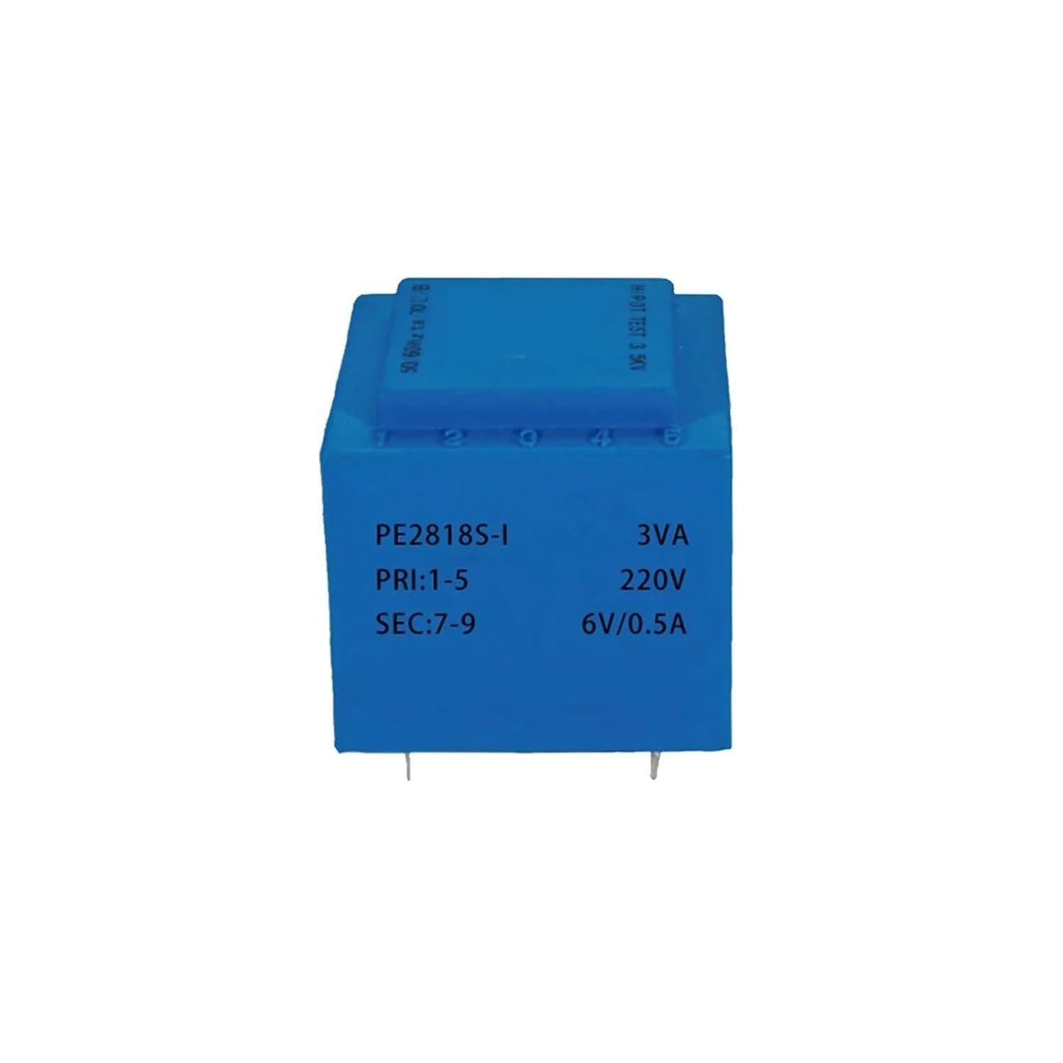 PE2818S-I 3VA 110V-380V / 6Vx2/7.5Vx2/9Vx2/12Vx2/15Vx2/18Vx2/24Vx2 Encapsulated Safety Isolating Transformer PCB 1Pcs(3VA-220V-9Vx2)