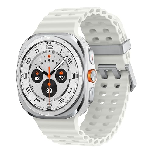 Samsung Galaxy Watch Ultra (2025) 47mm LTE Smartwatch, Titanium Casing, Advanced Sleep Coaching, Running Coach, Energy Score, Heart Rate Tracking, GPS, Titanium White [US Version, 2 Yr Warranty] by Samsung - Used condition - US$317.34