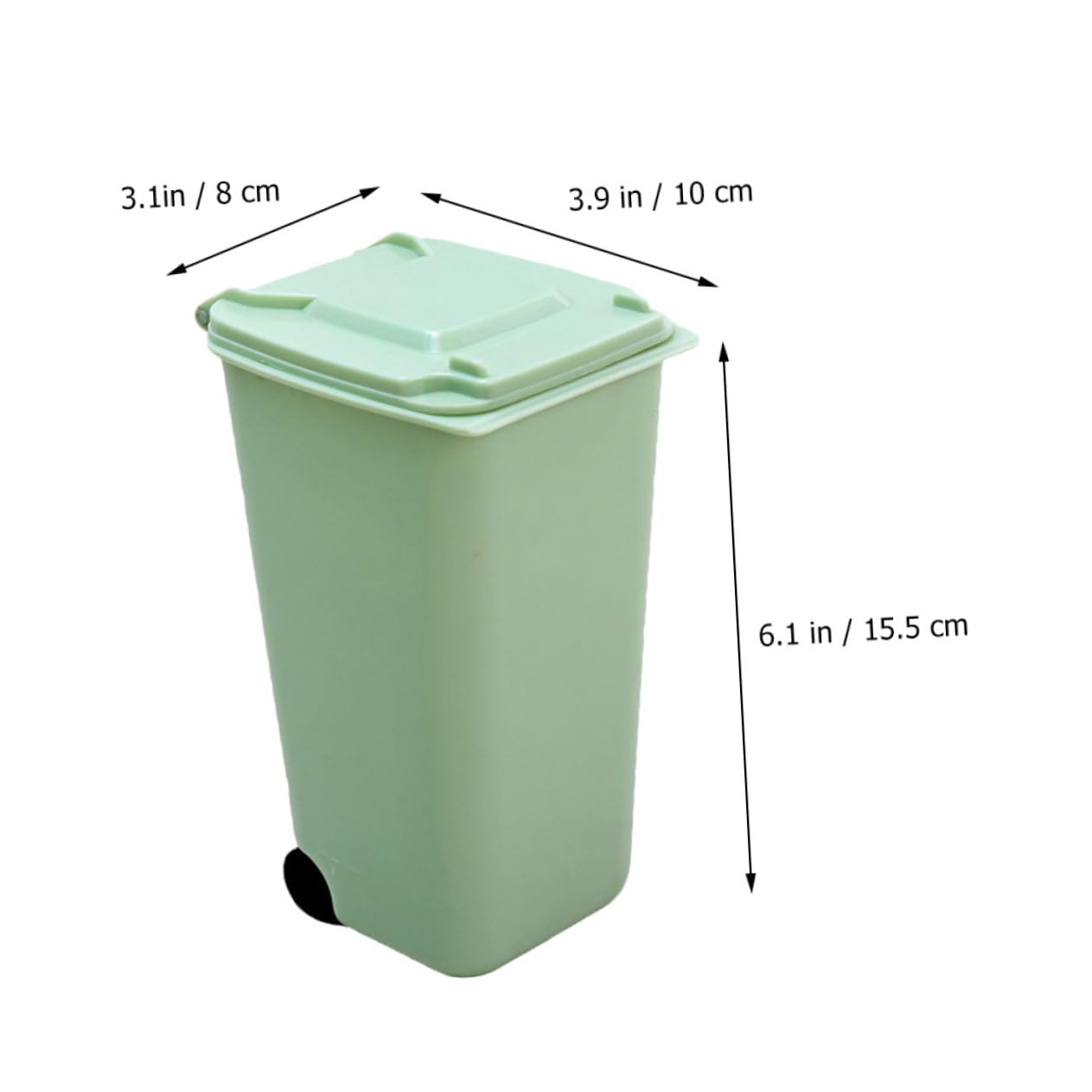 NUOBESTY 2pcs Mini Trash Can Kitchen Desk Waste Can Pp Material Small Trash Bin for Office Home Dorm