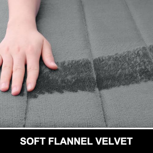 OLANLY Soft Memory Foam Bath Mat, Non-Slip and Super Absorbent Bathroom Mat, Machine Washable Quick Dry Bath Mats for Bathroom, Shower, and Tub, 20" x 24", Grey by OLANLY - Image 3