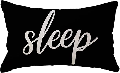 ULOVE LOVE YOURSELF Fundas de almohada lumbar para dormir, rústicas, decorativas, rectangularesde cintura, 12 x 20 pulgadas, fundas de cojín