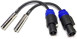 CESS-025 1/4 TS Female To Speakon Speaker Cables - Speakon to 6.35 mm
