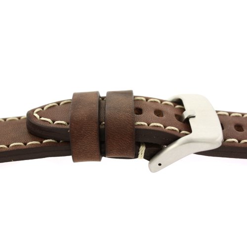 Tech Swiss Watch Band Thick Leather Fits Panerai Buckle Brown 22 Millimeter #TOP3