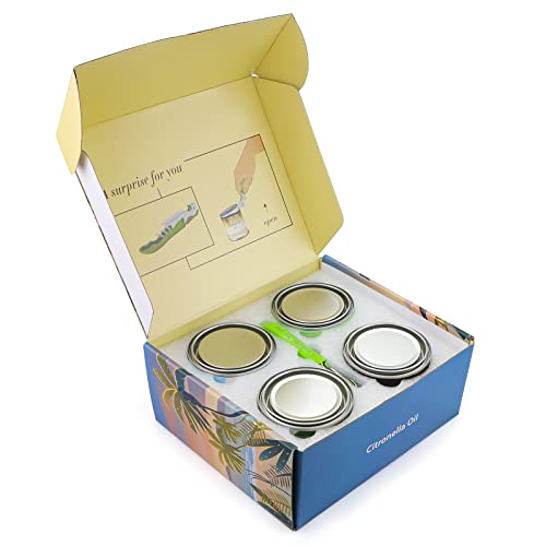 Citronella Candles Outdoor, 4 Pack 28Oz Citronella Candles Outdoor Indoor, Suit For Candles For Home Scented, Fresh Citronella Oil For Bedroom Kitchen Garden Patio Balcony Indoor Outdoor #TOP4