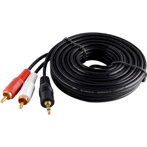 Jacobsparts 3.5Mm To Rca Cable, 16Ft Rca Male To Aux Audio Adapter Headphone Jack Y Splitter Auxiliar Cord 1/8 To Rca Connector For Smartphones, Tablets, And More #TOP24