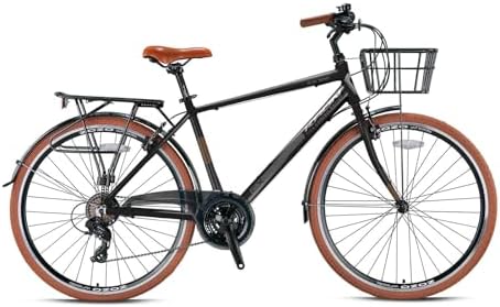 KRON CX 100-28" City Bike - Man - 18' - 21 Vites - V.B. - Mat Siyah-Gri/Kahverengi