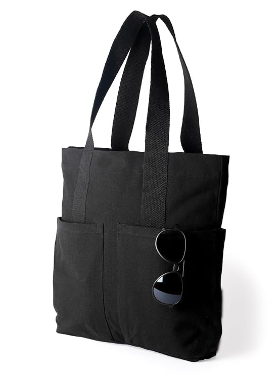 aurbuy Cotton Tote Bags for Women, College Bag for girls With Inner & Outer Pockets, Utility Tote bags for Shopping, Travel & Daily use-picture-36