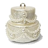 Mini Acrylic Cake Shaped Clutch for Women Pearl Acrylic Evening Bag Unique Evening Handbag Purse for Wedding Party Prom