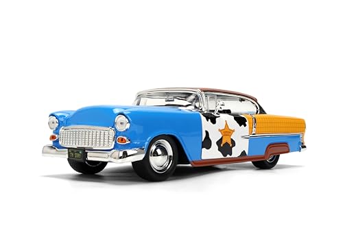 Jada Toy Story Woody 1955 Chevrolet Bel Air Die-Cast Car with Figure 1:24 Scale – Hollywood Rides Collectible Toys by Jada - Image 7