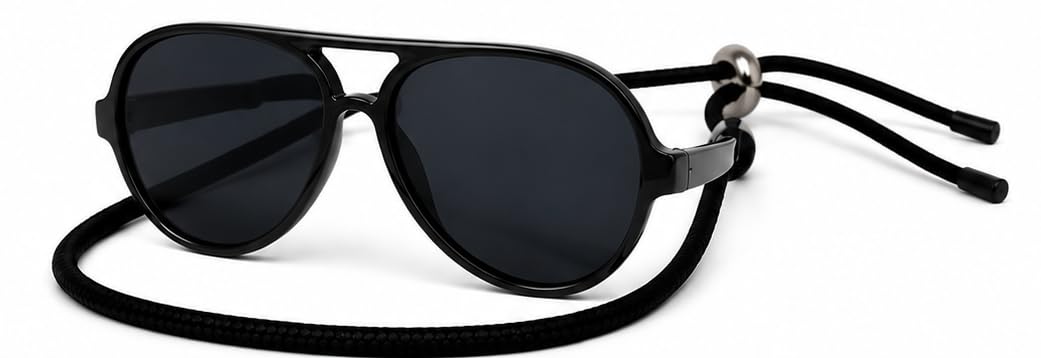 G029 Pilotenbrille für Hunde und Katzen, für kleine Rassen bis zu 6,8 kg, Schwarz
