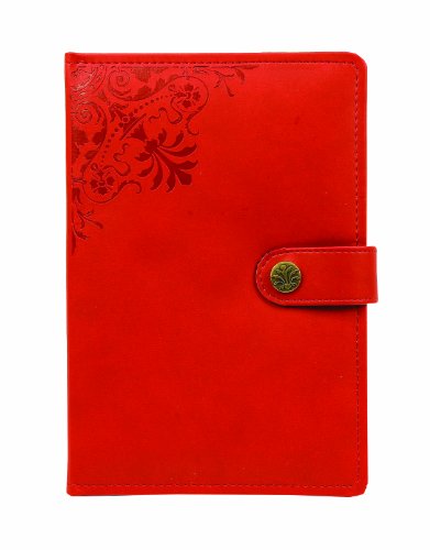 Markings by C.R. Gibson Debossed Italian Leatherette Journal - Red (MJ16-6118)