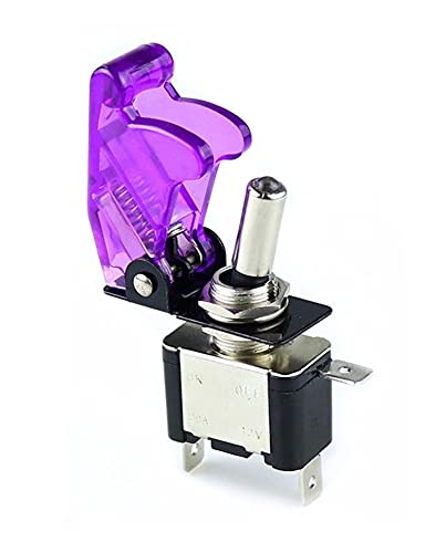 Bouton à bascule violet 12V pour personnaliser le tableau de bord de votre camion