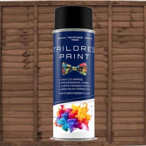 Water Based Fence Aerosol Spray Paint – All-Purpose Exterior Aerosol for Wood – Quick-Dry, Low Odour, Weather-Resistant Finish And Durable - Ideal For Touch Up Wood and Fences (Walnut Brown)