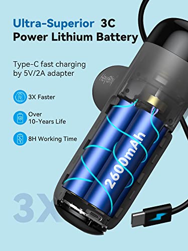 Heychy Mini Massage Gun, Deep Tissue Massage Gun, Portable Percussion Muscle Massager With 4 Massage Heads For Athletes #TOP2