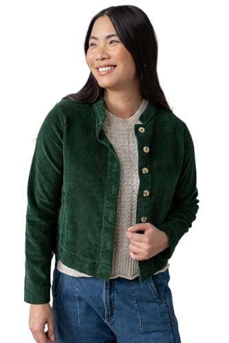 Lily & Me Rene Stretch Jumbo Cord Jacket - Pine Green - Size 10