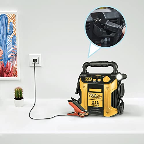 Sllea Ac In Power Charging Cord Cable Plug Lead Replacement For Superstart 44002 44003 Super Start 1000 Peak Amp Portable Battery Power Pack Jump Starter (Note: This Is An Ac Power Cord Only!) #TOP2