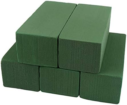 CCINEE Floral Foam Bricks,Florist Foam Green Blocks Supplies for Flower Arrangement DIY Craft,Pack of 5