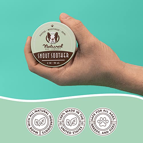 Natural Dog Company Snout Soother Bundle, Includes 2Oz Tin + 0.15Oz Stick, Dog Nose Balm For Chapped, Crusty And Dry Dog Noses, Organic, All Natural Ingredients, Packaging May Vary #TOP2