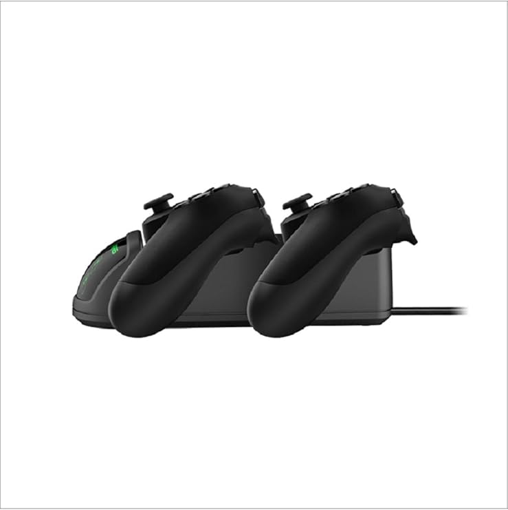 WOTOBE PS4/PS4 Slim/PS4 Pro ile Uyumlu Denetleyici, LED Göstergeli Dual Şarj Standı, Siyah
