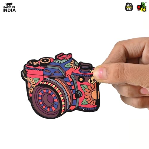 Image of GKD Indian Culture Wooden Fridge Magnet | Traditional & Heritage-Themed Refrigerator Magnet | Souvenir & Home Decor | Gift for India Lovers Pack of 6