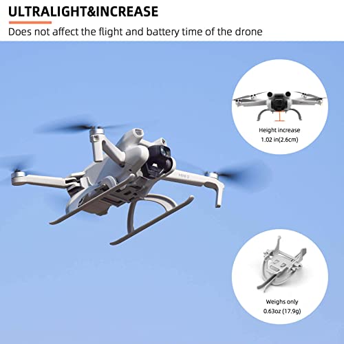 Heiyrc Landing Gear For Dji Mini 3 Pro/Mini 3,Foldable Extension Leg Height Extended Kit For Dji Mini 3 / Mini 3 Pro Accessories #TOP3