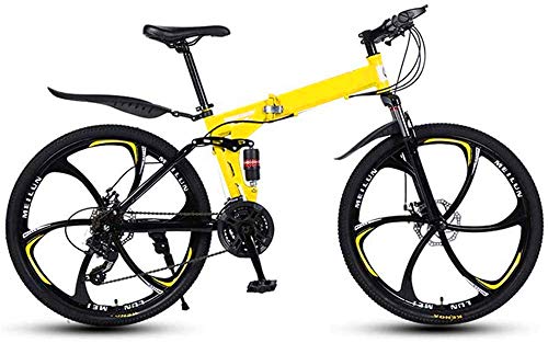 Vélo électrique électrique VTT Mens Mountain Bike 26 pouces pliant Vélo de montagne, 27 vitesses Vélo plein Suspension VTT Vélos de sport masculin et féminin adulte Migration quotidienne Vélos Anti-Sl - Image 3