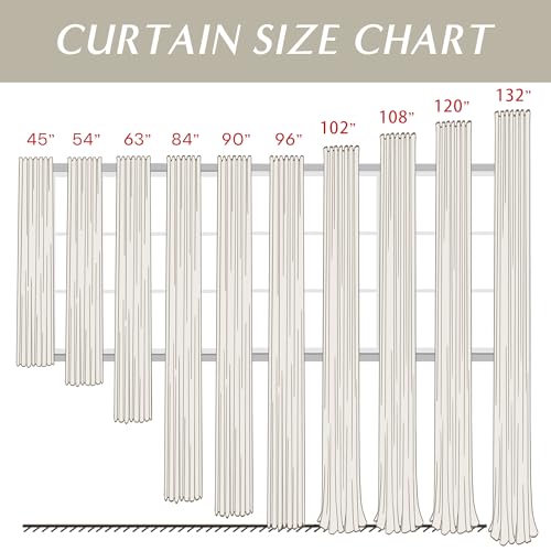 SHINELAND 120 Inch Oatmeal Extra Long Linen Curtains, Lightweight Sheer Pinch Pleat 10 FT Foot 10FT Drapes for Living Room 2 Panels Set by SHINELAND - Used condition - Image 6