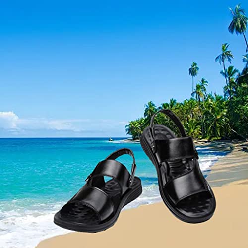 Men's Toe Sandals Fashion Beach Shoes Slippers Leather Sandals(39)2