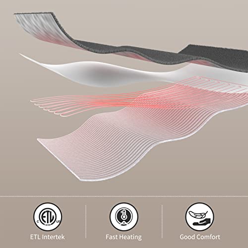 Electric Blanket Heated Throw, Soft Flannel & Sherpa Heating Blanket Throw With 3 Heating Levels & 4Hrs Auto Off, Machine Washable, Etl Certification, Home Office Use, 50X60 Inch, Grey #TOP2