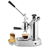 La Pavoni Lever Espresso Machine Europiccola Special Edition with Gauge - Black -Manual Piston Operated Espresso Maker for One or Two Cups - 27oz Boiler, 120V/1000W, Thermostat & Overheat Reset