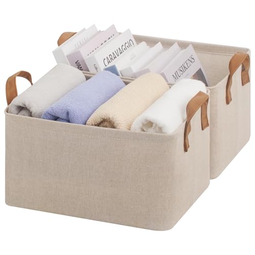 StorageWorks Storage Bins, Fabric Storage Bins for Shelves, Storage Baskets