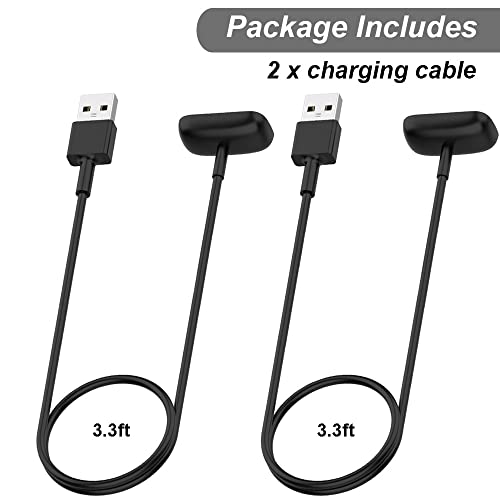 Cargador para Fitbit Charge 6/5 y Luxe: pack de 2 cables de repuesto USB de 1 metro 6