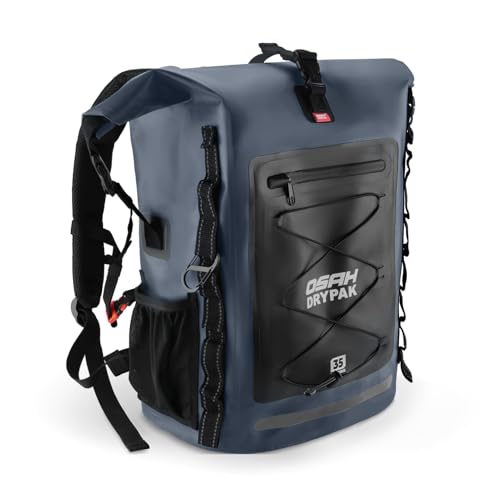 OSAH DRYPAK Waterproof Backpack Dry Bag 35L/55L/85L – Heavy Duty Roll-Top Hiking Backpack Sack Keeps Gear Dry for Travel, Kayaking, Boating, Camping, Rafting and Fishing