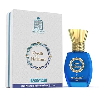 Adilqadri Oudh Al Hashmi Attar for Men and Women, Sweet Arabic Unisex Perfume, Non-Alcoholic Roll-On, Long-Lasting Rich Oudh & Spicy Blend, Luxurious & Inviting Fragrance, 12ml