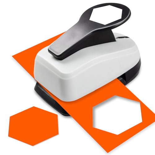 Hexagon Paper Punch HexagonPunches for Paper Crafts 1.97 Inch HexagonHole Punches Large Hole Puncher Shape Hexagon HexagonCraft Punch for Scrapbooking Cards DIY Arts Projects