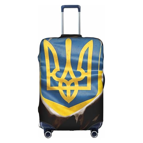 Travel Luggage Cover Vintage Torn Broken Ukraine Flag Fashion Washable Baggage Suitcase Protector Fit For Luggage Medium